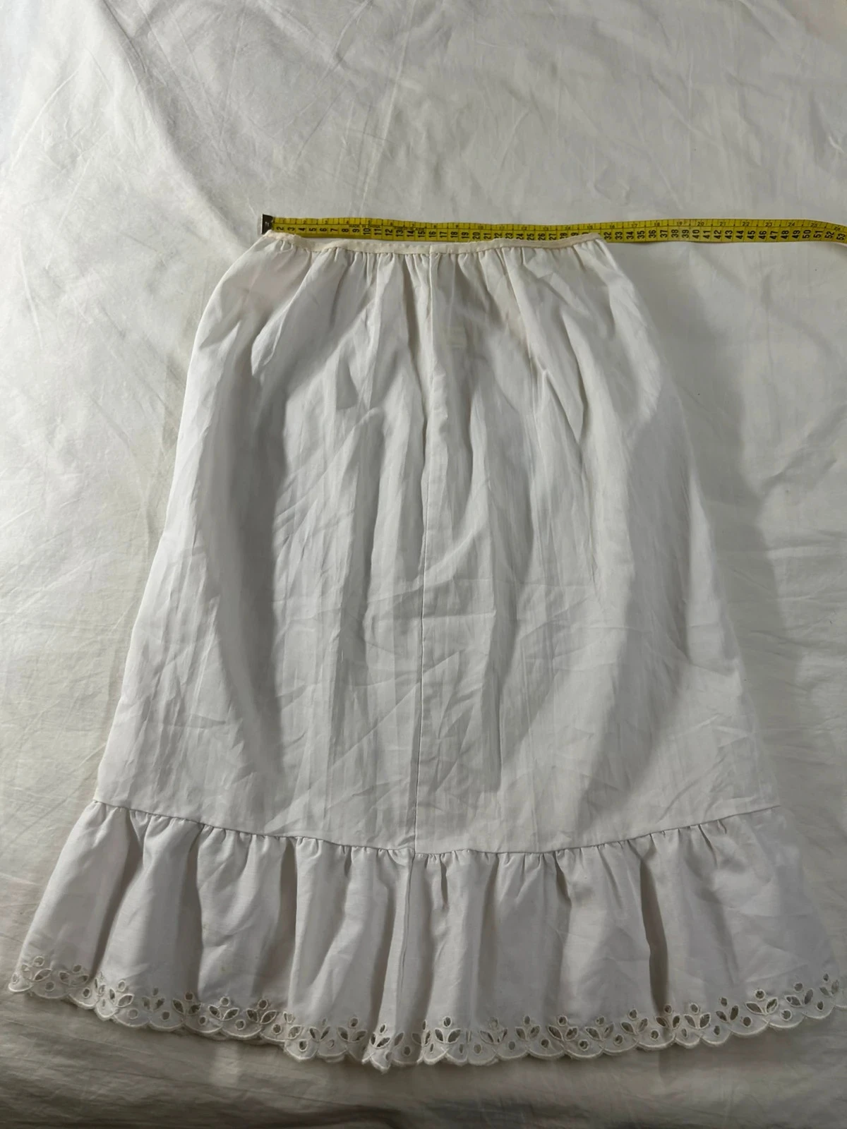Jupe longue blanche dentelle miss helen paris vintage style Y2K rétro taille 38